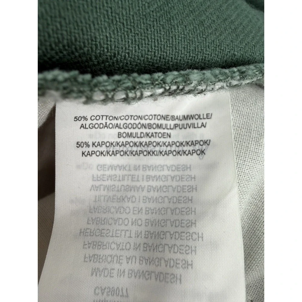 Muji Pants Womens M Green Kapok Pleated High-Waist Trousers Tapered Minimalist - Picture 11 of 13